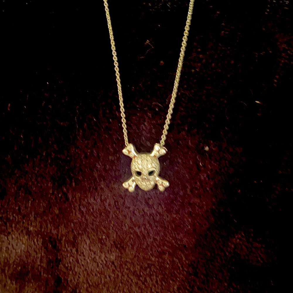 Roberto coin 18K white gold & Diamond ☠️ Skull & Crossbones Pendant Necklace☠️☠️
